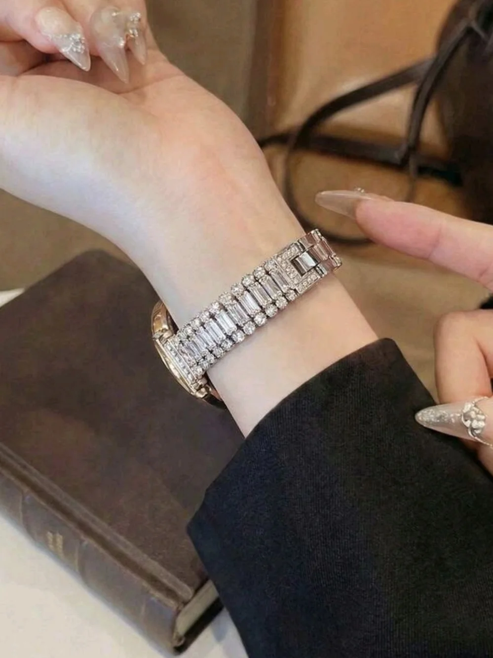 SmartWatch Band Silver Crystal Bracelet
